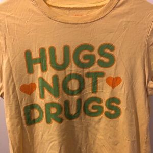 Hugs not drugs t shirt